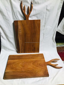 กระดานสับไม้มะม่วงอะคาเซียสําหรับตัดผักและเนื้อสัตว์ พื้นผิวสับ กระดานไม้เนื้อแข็ง กระดานทํามือ ครัวชนบท - Product Image 3