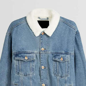 Blouson en jean d'hiver - Haute qualité 100% coton respirant séchage rapide écologique OEM streetwear décontracté délavé - Product Image 6