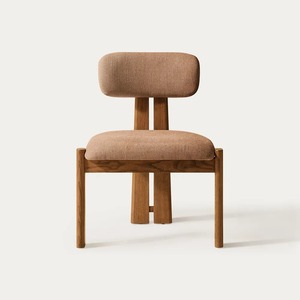 Silla de Comedor Ergonómica y Ecológica de Estilo Escandinavo Moderno, Patas de Madera de Teca, Asiento de Tela de Microfibra, Marca Premium para el Hogar - Product Image 1