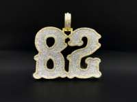 Pendentif Cœur Pixel Cristallisé en Acier Inoxydable Personnalisé, Plaqué Or, Breloque Hip-Hop Unisexe, Cadeau avec Strass Effet Glacé