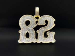 Colgante de Corazón Cristiano Personalizado de Acero Inoxidable con Diamantes de Imitación, Chapado, Estilo Hiphop, Amuleto Unisex, Regalo con Pedrería - Product Image 1