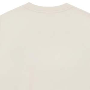 Camiseta Oversize de Algodón Crema para Hombre, Manga Corta, Cuello Redondo, Estilo Casual Urbano, con Logo Pequeño en el Pecho, Ideal para Verano - Product Image 4