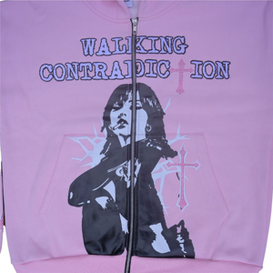 Nouveaux sweats à capuche pour hommes en coton pur, avec strass, fermeture éclair, coupe oversize, écologiques, doux et confortables, pour l'hiver, vente en gros - Product Image 6