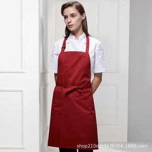 Delantal de Cocina Estilo Coreano para Hombre Tesmei, con Logotipo Bordado Personalizado, Cuello Ajustable, para Restaurante, Cafetería y Hogar - Product Image 3