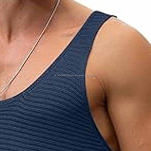 Débardeur de sport décontracté à séchage rapide pour hommes, débardeur d'entraînement athlétique, nouveau logo personnalisé de haute qualité - Product Image 2