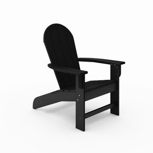 Sedia Adirondack Premium Nera in Polimero HDPE per Elegante Giardino, Patio e Piscina - Product Image 1