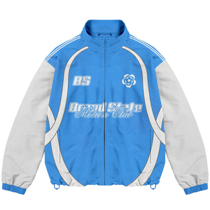 Custom Retro Streetwear Tracksuit Men Oversized <b>Zip</b> <b>Up</b> <b>Jacket</b> Loose Jogger Pants Set Casual Urban Sportswear - Product Image 4