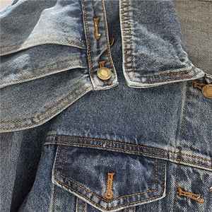 Nueva Chaqueta Vaquera para Mujer con Botones Únicos, Bolsillos, Elegantes Hombreras Desmontables, Diseño Casual con Parches, Estilo Cargo Lavado para Damas - Product Image 2