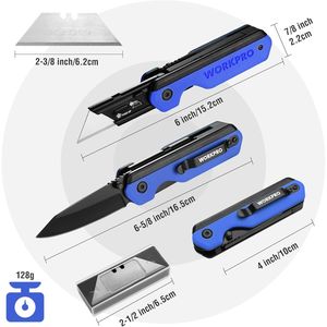 Cuchillo Multiusos de Cambio Rápido con Clip para Cinturón, 2 en 1, Plegable, con Bloqueo de Seguridad - Product Image 3