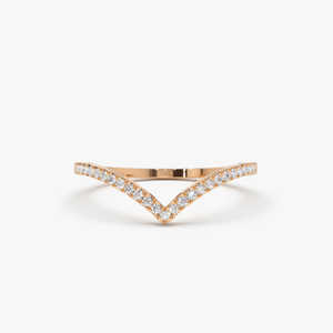 Nuevo Anillo Apilable de Moissanita Cúbica con Diseño Curvo, Corte Delicado de Plata Esterlina 925, Anillo de Lujo con Engaste Pavé y Baño de Oro - Product Image 3