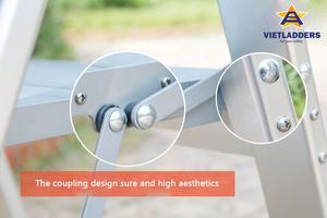 VIETLADDERS NKVL-3SL Échelle pliante en aluminium ultra-mince à 2 marches, portable et légère, pour usage domestique et extérieur, Hanoi - Product Image 3