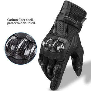 Gants de moto en PU, style sportif moderne, respirants, thermiques, écologiques, longueur poignet, pour le cyclisme, utilisation quatre saisons - Product Image 4