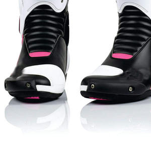 รองเท้าบูทขี่มอเตอร์ไซค์หนังไมโครไฟเบอร์รองเท้าแข่งรถมอเตอร์ไซค์ - Product Image 2