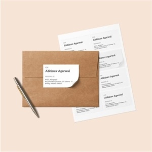 Etiquetas de Dirección Personalizadas, Impresión de Etiquetas de Envío Autoadhesivas, Rollo de Etiquetas de Dirección de Retorno de Vinilo Impermeable - Product Image 1