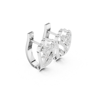 14K White Gold Round Lab-Grown Diamond Earrings for Women Anniversary Gift Earring New Grown Diamond - Product Image 6