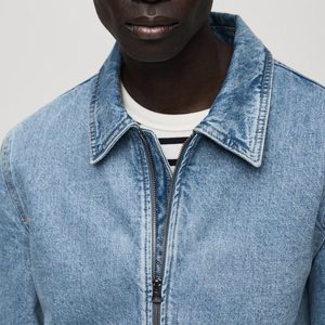 Fashionable Mens Denim Jacket Vintage Washed Jean Outerwear Long Sleeve Button Down Casual Streetwear <b>Coats</b> - Product Image 6