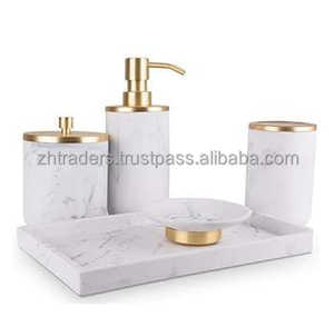 Juego de siete piezas de alta calidad, accesorios de baño, juego de baño de lujo para el hogar a bajo precio de la India, logotipo de forma de tamaño personalizado - Product Image 2