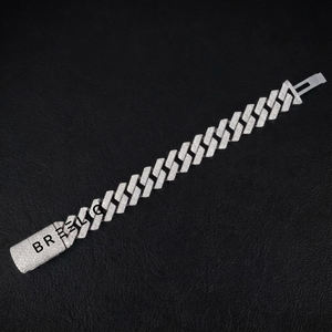 Pulsera Cubana de Dos Filas de 18MM con Incrustaciones de Diamantes Cultivados en Laboratorio VVS, en Plata de Ley 925, Joyería de Lujo para Hombre, Estilo Hip Hop - Product Image 4