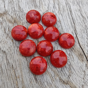 Cabujón de Unakita Roja Natural, Redonda, Grado AAA, Piedra Preciosa Certificada por Terceros para Joyería, Disponible en Todos los Tamaños - Product Image 2