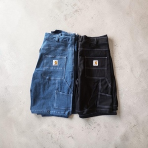 Shorts vintage Carhartt Carpenter à double genouillère, vêtements remis à neuf, shorts d'été en toile et en denim - Product Image 1