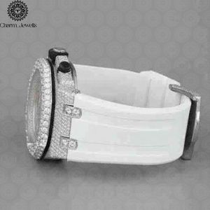 Montre de Luxe pour Homme en Acier Inoxydable avec Lunette en Cristal Arc-en-ciel, Bracelet Diamanté, Mouvement Mécanique Analogique, Étanchéité 10 ATM, 40mm - Product Image 3