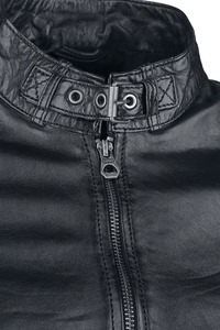 Men's Genuine Leather <b>Jacket</b> Stand Collar Zipper Closure <b>Slim</b> <b>Fit</b> Windproof Autumn Wear - Product Image 3