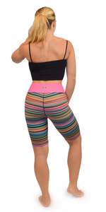 Shorts Deportivos de Cintura Baja con Estampado Floral para Mujer, Transpirables, de Punto, Corte Regular, Cierre con Cordón, Spandex, Algodón, Secado Rápido - Product Image 2