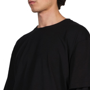 เสื้อยืดแขนยาวทรงบ็อกซี่ผู้ชาย สไตล์สตรีทแวร์วินเทจ ฮิปฮอป ผ้าฝ้ายหลวมๆ ขาดๆ แบบสองชั้น - Product Image 5