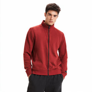 Chaqueta Deportiva de Yoga con Compresión para Hombre, 100% Poliéster, Cuello Alto, Logotipo Frontal, Resistente al Viento y Transpirable, para Correr y Trotar - Product Image 4
