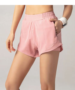 Shorts Deportivos de Secado Rápido para Mujer, Doble Capa, Cintura Elástica, para Entrenamiento Activo, Venta al Por Mayor - Product Image 1