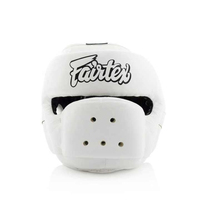 Protège-tête de boxe Fairtex sur mesure en cuir véritable de qualité supérieure, protection faciale respirante pour le kickboxing
