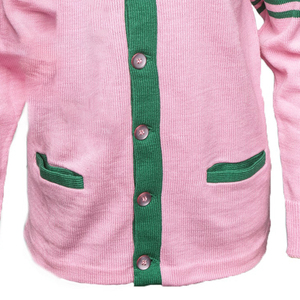 B2B Créez vos propres logos sur des cardigans roses à col en V avec manches longues, des pulls décontractés unisexes en tricot avec poches et boutons - Product Image 6