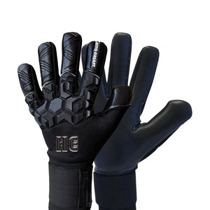 Vente en gros Prix d'usine Gants de gardien de but pour jeunes footballeurs professionnels épais en latex couleur noire Logo en caoutchouc confortable - Product Image 1