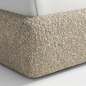 Luxury Extended Scalloped <b>Headboard</b> Fully Upholstered Boucle <b>Bed</b> Modern <b>King</b> <b>Size</b> Platform <b>Bed</b> Bedroom Furniture - Product Image 3