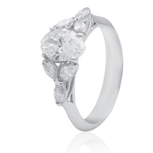 14K White Gold Solitaire <b>Ring</b> Regular Fit Single <b>Crystal</b> Wedding Band For Women Luxury Unisex Elegant Bridal Fine New Jewelry - Product Image 2