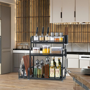 Organizador de Cocina Multifuncional Ecológico de Acero Inoxidable, Estante para Encimera, Soporte para Frascos y Botellas de Especias - Product Image 4