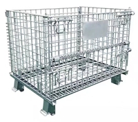 Chariot de stockage industriel Depotfit pour CARTER OEM en acier au carbone avec caisse grillagée, chariot à boîtes empilables, rayonnage à boîtes empilables, galvanisé