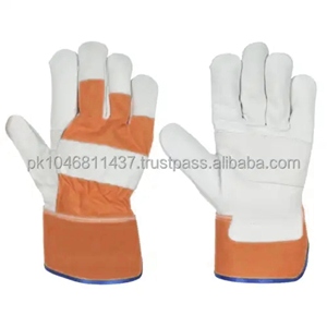 Guantes de Trabajo Canadienses de Primera Calidad, Cuero de Grano de Cabra, Tela de Algodón, Uso General, Duraderos, Protección para las Manos, Seguridad Industrial, CE - Product Image 6