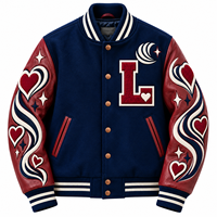 Veste universitaire vintage personnalisée avec broderie chenille, coupe-vent et respirante pour homme, col montant