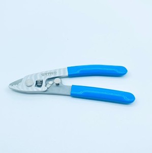 Pelacables óptico de tres orificios con mango azul, herramienta para quitar la funda de fibra óptica para instalación de redes - Product Image 3
