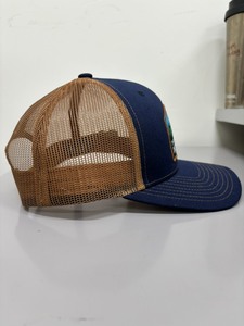 Casquette de camionneur brodée The Great Outdoor, panneau en maille bleue, réglable, unisexe, 6 panneaux, style décontracté pour l'extérieur - Product Image 4