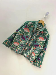 Velvet Suzani Floral <b>Bomber</b> <b>Jacket</b> Reversible Hand Embroidered Boho <b>Vintage</b> Short Coat Statement Autumn Winter Cotton - Product Image 1