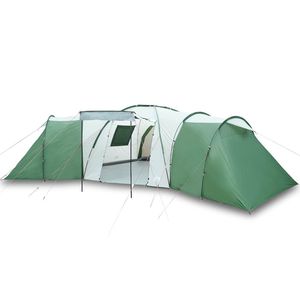 Carpa de Camping Familiar Tipo Domo Impermeable Verde para 12 Personas - Product Image 2