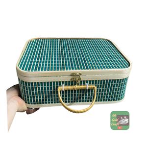 Cesta de Bambú Cuadrada Natural con Asa, Bandeja de Almacenamiento Tejida Premium para Decoración de Mesa y Servicio de Alimentos, TENDENCIA ACTUAL - Product Image 1