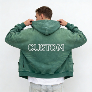 Sudadera con Capucha para Hombre, Moderna, Verde Oscuro, Corte Regular, Bolsillo Canguro, 100% Algodón, Invierno, Casual, Ecológica, con Pedrería, Personalizable - Product Image 2