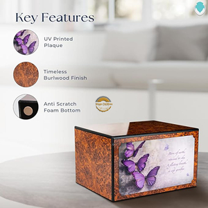 Luxury Handmade Wood Cremation <b>Box</b> for <b>Ashes</b> Natural Hardwood Funeral Urn with Secure Closure Personalized Memorial Wooden Urn - Product Image 3