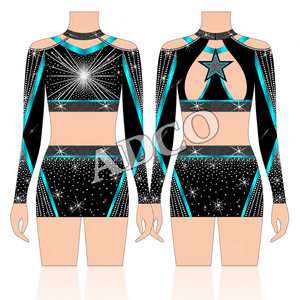 Ensemble d'uniformes de cheerleading personnalisés pour les filles, sports d'équipe, danse de cheerleading, tenue de compétition - Product Image 5