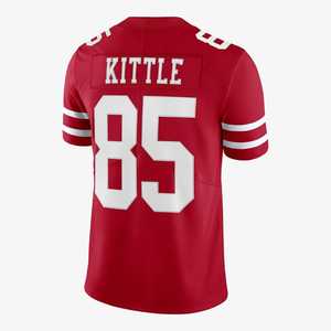 Camiseta de Fútbol Americano Morada para Hombre, Cuello en V, Manga Corta, Número 85, Impresión Serigrafiada, Transpirable, Corte Regular, Ropa para Adultos - Product Image 5