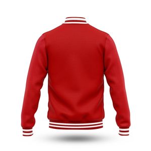 <b>Men</b> Custom Logos On Orange Varsity <b>Jackets</b> With White Sleeves And Stripes Casual Autumn Wear - Product Image 6