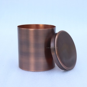 Recipiente para Velas de Cobre Hecho a Mano con Acabado Mate, Recipiente de Cera Perfumada con Logotipo Personalizado para Decoración del Hogar - Product Image 3